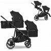 Súrodenecký kočík EasyGo Duoflex Ebony Black, 2 športové časti , 2 hlboké vaničky