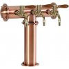 Varia-Plus Výčapný stojan T3 medený komplet kohúty guľové GLOBAL medailóny LED čelné priame dochladenie kohútov