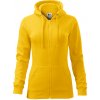 MALFINI TRENDY ZIPPER 411 / Dámska celozapínacia klokanka s kapucňou - žltá S