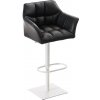 Design-Shop Damas W1 biely rám / koženka Čierna