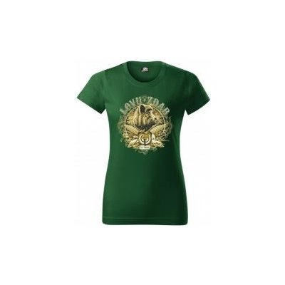 Bad Badger Poľovnícke tričko dámske Kanec zelené