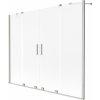 MEXEN/S - Velar Duo dvojkrídlová posuvná vaňová zástena 180 x 150, dekor, nikel kartáčovaný 896-180-000-32-97