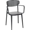 Záhradné kreslo AIRE ARMCHAIR stohovateľné antracit