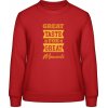 AWDis Sweat Mikina - Dizajn - Great Taste for Great Moments - Ohnivá červená - XXL - Dámske