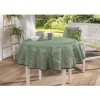 Obrus ​​na stôl záhradný PVC s lemovaním šalviovo zelený 160 cm okrúhly