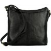 Dámska kožená crossbody kabelka čierna - Hexagona Karmen čierna