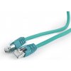 Gembird patch kábel S/FTP Cat. 6A LSZH, 1 m, zelený PP6A-LSZHCU-G-1M