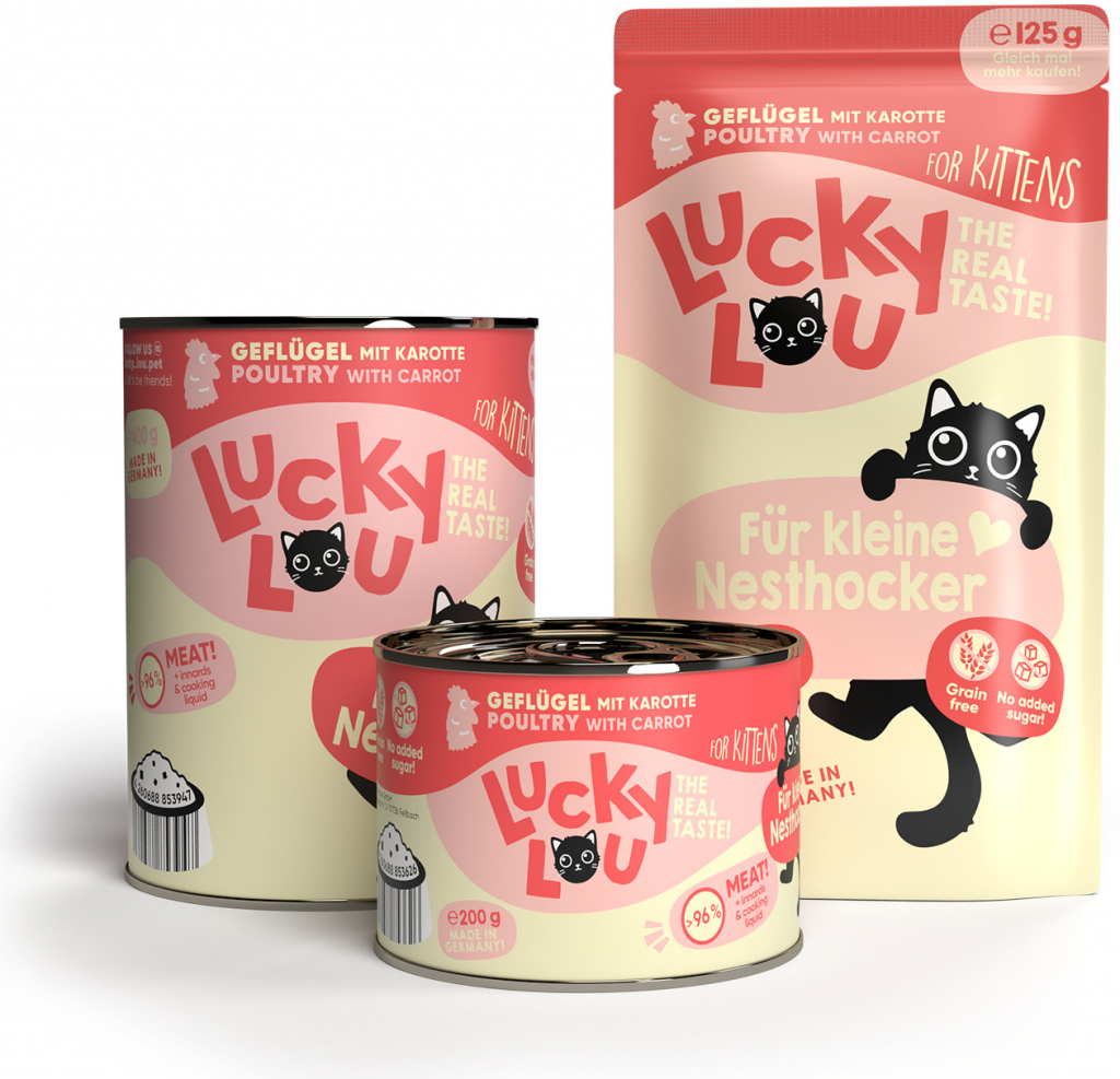 LUCKY LOU Lifestage Kitten Hydina 16 x 125 g