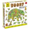Drevené puzzle Ludattica Woody Lesné Zvieratká, drevené puzzle, 48 dielikov (21252)