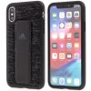 AppleMix Kryt ADIDAS SP Grip pre Apple iPhone Xs Max - držiak + stojan - plastový - čierny / sivý