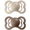BIBS Supreme cumlíky z prírodného kaučuku 2ks - veľkosť 2 (Vanilla / Dark Oak)