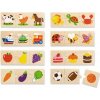 VIGA Drevené puzzle Súvislosti 8x3 dieliky (51608)