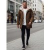 Dstreet pánska zimná bunda s kapucňou TX4964z Béžová