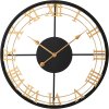 Dizajnové kovové hodiny MPM E04.4481.9080, zlaté/čierne