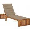 vidaXL Záhradné ležadlo s podložkou masívne akáciové drevo