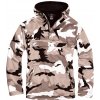 Snehovo maskáčová pánska bunda Brandit Fleece Pull Over Windbreaker 4XL
