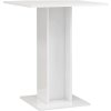 Bistro stolík biely s vysokým leskom 60 × 60 × 75 cm drevotrieska