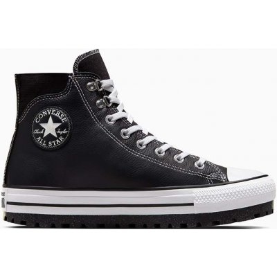 Kožené členkové topánky Converse Chuck Taylor All Star City Trek čierna farba, A04480C EUR 43