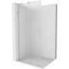 MEXEN/S - Velar L Sprchová zástena posuvná Walk-in 100 x 200 cm, dekor 8 mm, nikel kartáčovaný 871-100-003-33-97