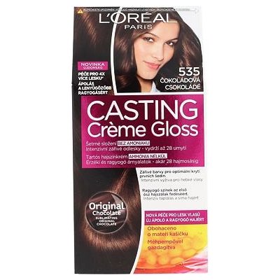L'Oréal Paris Casting Creme Gloss barva na vlasy na barvené vlasy 535 Chocolate 48 ml