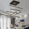 NEDES J3373/BCH Závesné LED svietidlo s diaľkovým ovládačom 100W, 3000K-6500K, 5200lm, IP20, čierna