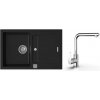 K-StrongSinks S3 Set drez Vardar 780x500mm granit čierna + Batéria Stréva chr.