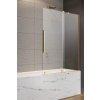 RADAWAY FURO GOLD PND II 130cm pravá vaňová zástena pevná so zasúvacou časťou, profil zlatý, sklo číre, 10109688-09-01R10112644-01-01