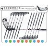 Set MPS Boomerang Black (12 hokejok) 8x ľavá / 4x pravá