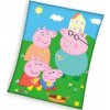 CARBOTEX - Detská veľká fleecová deka Prasiatko Peppa - Peppa Pig / 150 x 200 cm