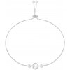 Oceľový sťahovací náramok s perlou Guess Tiny Pearly JUBB05520JWRHT
