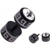 Šperky eshop - Okrúhly falošný piercing do ucha z ocele - egyptský motív, zirkón PC35.18