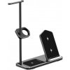 AppleKing 4v1 stolový stojanček s bezdrôtovým nabíjaním iPhone / Apple Watch / AirPods - čierny - možnosť vrátiť tovar ZADARMO do 30tich dní