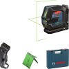 Líniový laser Bosch GLL 2-15 G + LB 10 + svorka, kufor - 0601063W02