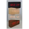 Digitálny LED budík s dátumom a teplomerom EuB8466 biela červené čísla, 15cm