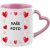 HRNČEK S FOTKOU FAREBNÝ uško srdce RÁMIK SRDCE 5 350 ML FOTOpošta Farba: RUŽOVÝ