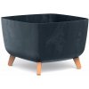 Kvetináč GRACIA SQUARE BETON EFFECT 39 cm - farba: antracit (Prosperplast DGQL400E-S433)