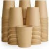 Papierové poháre Kraft 250ml, 100 ks - na studené aj horúce nápoje