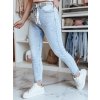 Dámske džínsy slim fit s opaskom SPARKYS Dstreet UY2425 Farba: modrá - svetlo, Veľkosť: S