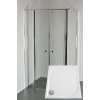 ARTTEC Rohový sprchový kút SALOON D 8 z hroznového skla 100 x 90 x 198 cm s vaňou z mramoru LINEA PAN04671