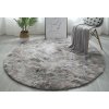 Najkoberce SHAGGY ombré, strieborný kruh 160 cm kruh