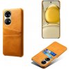 Kožený kryt CARD na Huawei P50 - Oranžová