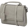 Burkely Casual Cayla svetlosivá malá dámska kožená kabelka s popruhom cez rameno 20 x 15 cm