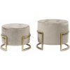Štýlová Béžová Taburetka na Sedenie Set 2ks