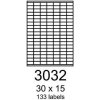 etikety RAYFILM 30x15 lesklé transparentné samolepiace laser R04003032A (100 list./A4)