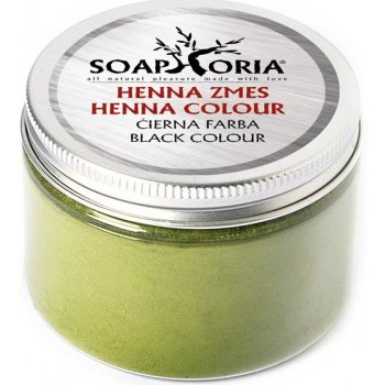 Soaphoria Bylinná farbiaca zmes na vlasy z henny - čierna 100 g