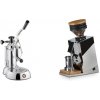 La Pavoni Stradivari Lusso + Eureka Mignon Single Dose, Chrome & Oak