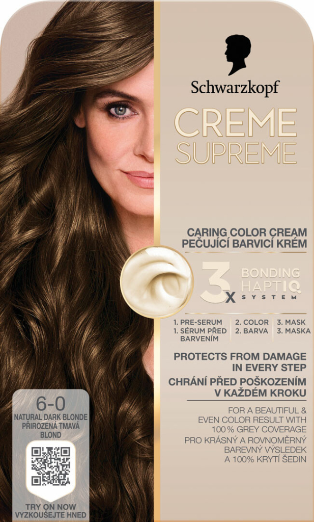 Schwarzkopf Creme Supreme 6-0 Prirodzená tmavá blond