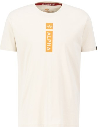 Alpha Industries tričko pánske Alpha PP T jet steam white béžové