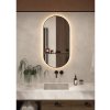 Oválne zrkadlo do kúpeľne s osvetlením v ráme Cordia Oval shelf backlight 100 x 50 cm IP 44