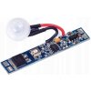 MComp Pohybový PIR senzor pre LED pásiky s nastaviteľnou dobou svietenia 6-70s, 8A 12V/96 24V/192W, MC000035